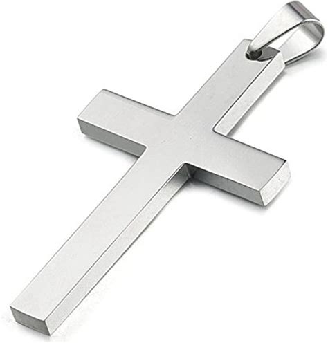 amazon mens silver cross necklace